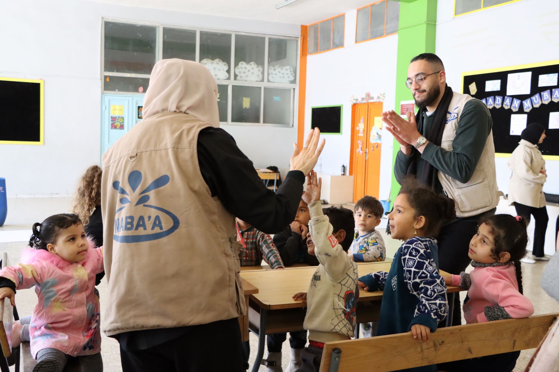Naba'a continues to implement educational and supportive activities within collective shelters as part of its humanitarian response